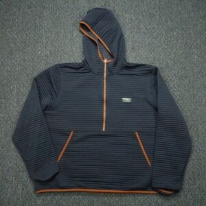 LL Bean Hoodie Men XXL Blue Airlight Half Zip Lightweight Pullover Hiking 2XL
